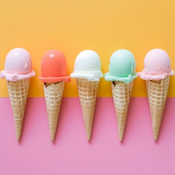 colorful ice cream background.