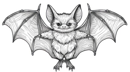 Obraz premium Printable Bat Coloring Pages
