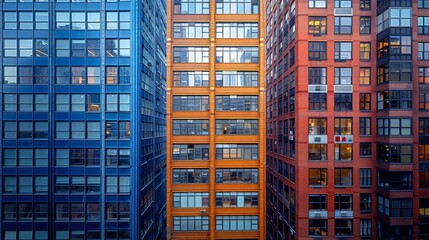 The cityscape contrasted glossy skyscraper windows with matte historical building facades