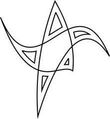 Stars stroke icons set. Simple linear pictogram