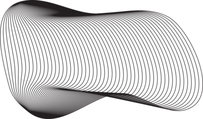 Liquid shape made of lines blend effect. Technology concept