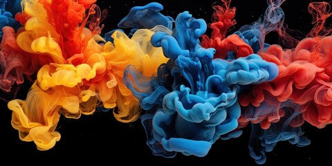 Obraz premium a close up of colorful smoke