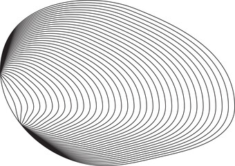 Obraz premium Liquid shape made of lines blend effect. Technology concept