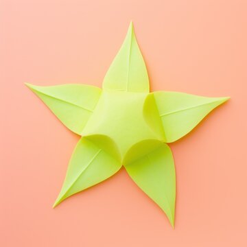 a yellow star shaped paper