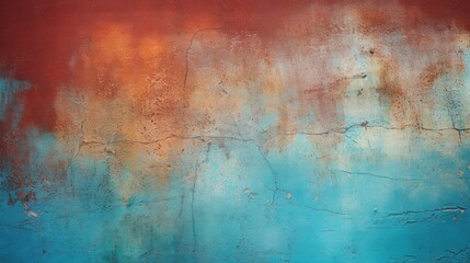 a blue and orange wall