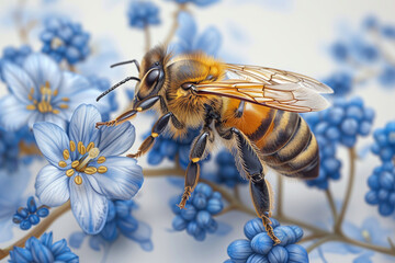 A close up of a bee pollinating a flower, World Bee Day