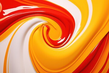 a swirl of red and yellow swirls