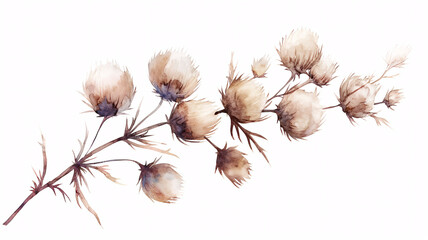 Dibujo o acuarela  de una seta