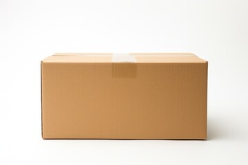 a brown box with tape on it