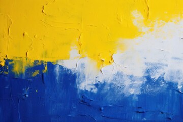 a yellow and blue paint
