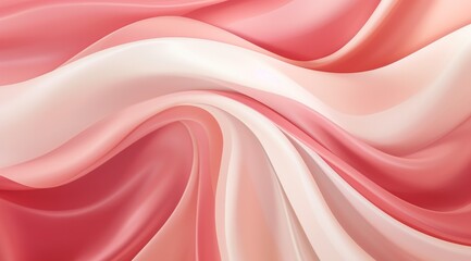 a pink and white wavy fabric - obrazy, fototapety, plakaty
