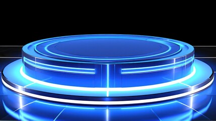 a blue circular object with white lines