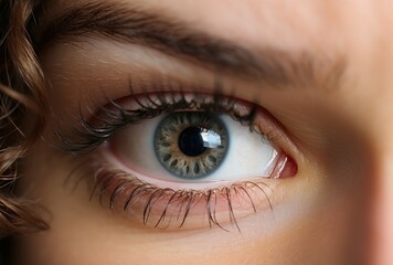 Obraz premium a close up of a person's eye