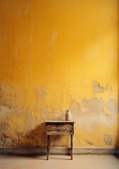 a table with a jug on it