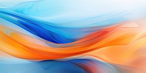 a blue and orange waves