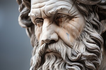 Naklejka premium a statue of a bearded man