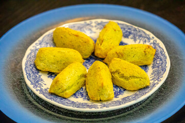 Traditional fried dumpling, cod dumpling, fish meat, local focus salted cod fritters, 