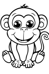 Obraz premium Monkey Coloring Pages