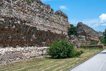 Ruins of Roman fortifications at town of Hisarya, Bulgaria