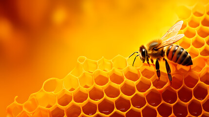 Close-up photography of bees in hive