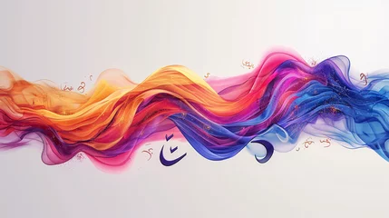 Fotobehang abstract colorful background, greeting cards for ramadan or eid or other events © Mahnoor