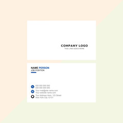 Executive card, Business card logo design template. Double-sided creative Vector illustration