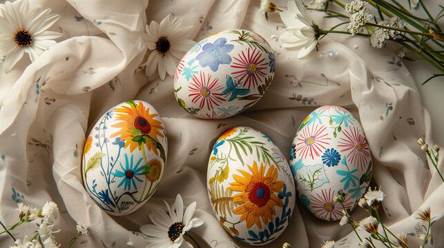 painted easter eggs in 16:9