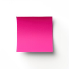 Magenta blank post it sticky note isolated on white background