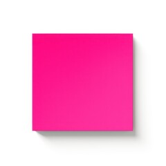 Magenta blank post it sticky note isolated on white background