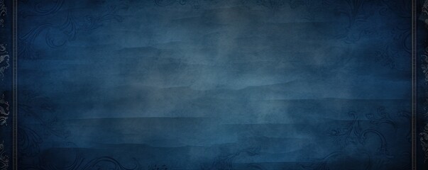 Navy Blue blank paper with a bleak and dreary border  - obrazy, fototapety, plakaty