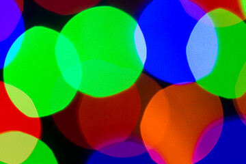 Obraz premium red green blue bokeh