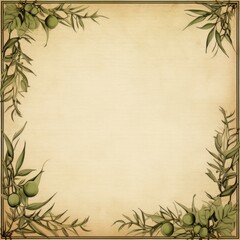 Olive blank paper with a bleak and dreary border