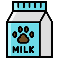 milk icon illustration design with filled outline