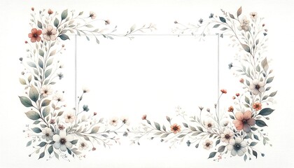 Obraz na płótnie Canvas 可愛い花のフレーム