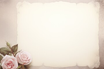 Rose blank paper with a bleak and dreary border
