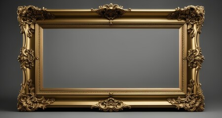  Elegant gold-framed mirror, perfect for a luxurious interior