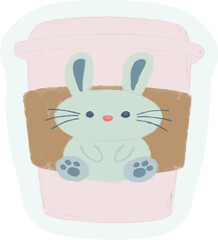easter bunny in a cup
