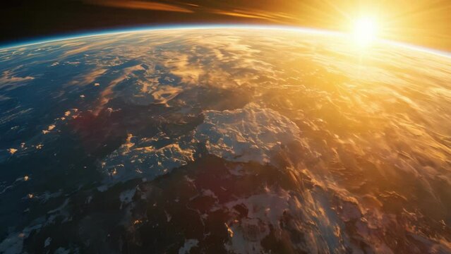 The Sun Shining Over the Earth