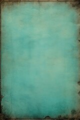 Turquoise blank paper with a bleak and dreary border 