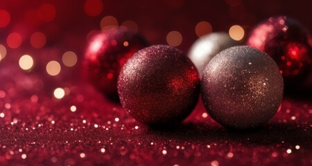 Elegant Christmas ornaments in a festive setting