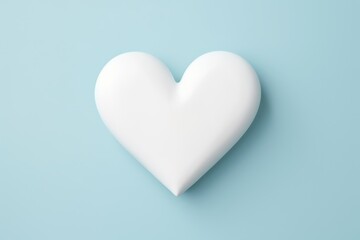 Naklejka na ściany i meble White heart isolated on background, flat lay, vecor illustration 