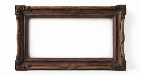  Elegant wooden frame, perfect for a classic portrait