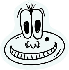 cartoon monster troll face