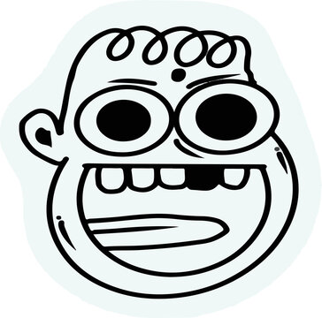 cartoon troll face