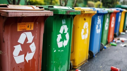 The factory grounds boast a robust system of waste segregation with clearly labeled bins for different types of waste promoting recycling and responsible handling.