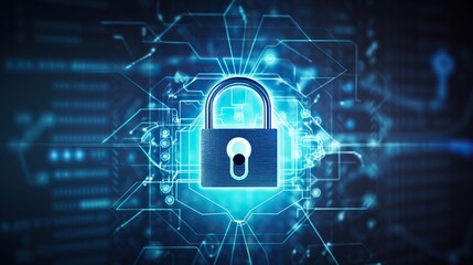 Security password login .Cyber data protection ,Internet security, privacy internet technology concept on virtual screen