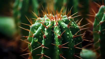 Close-up of prickly pear cactus
