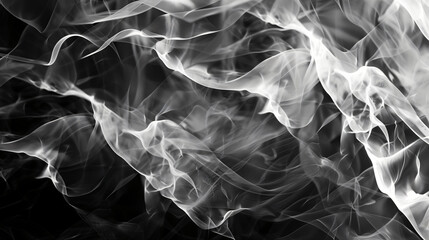 Ethereal Smoke Patterns in Black and White