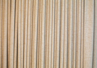 Curtain texture with rustic cotton fabric