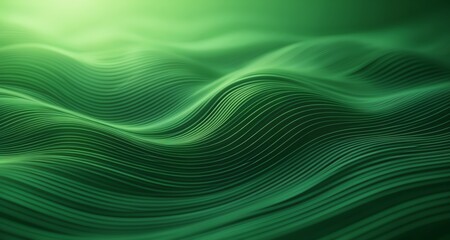  Ethereal green waves, a digital dreamscape